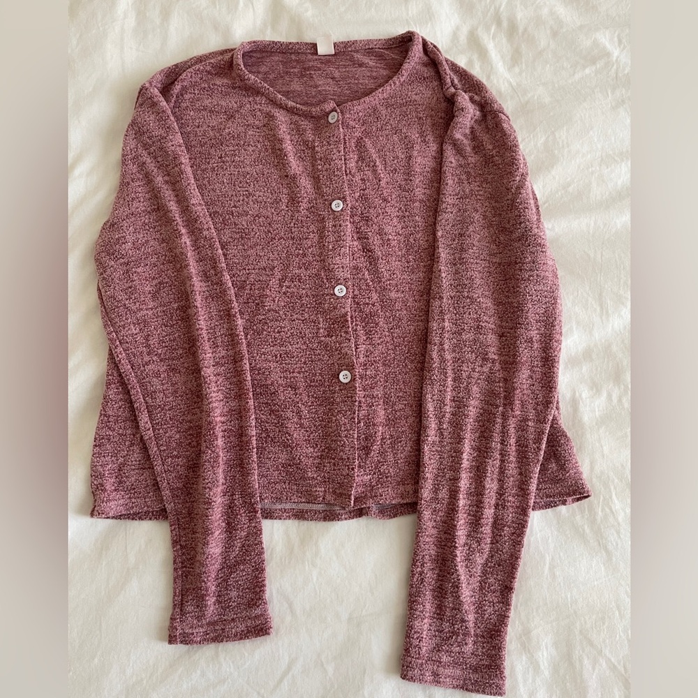 Pink loungewear cardigan